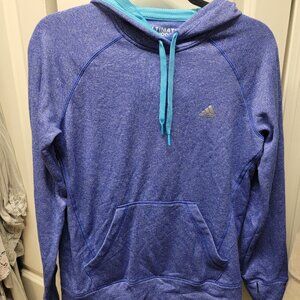 ADIDAS Climawarm Women's Hoodie Sweatshirt - Purplish and Teal - Size Medium